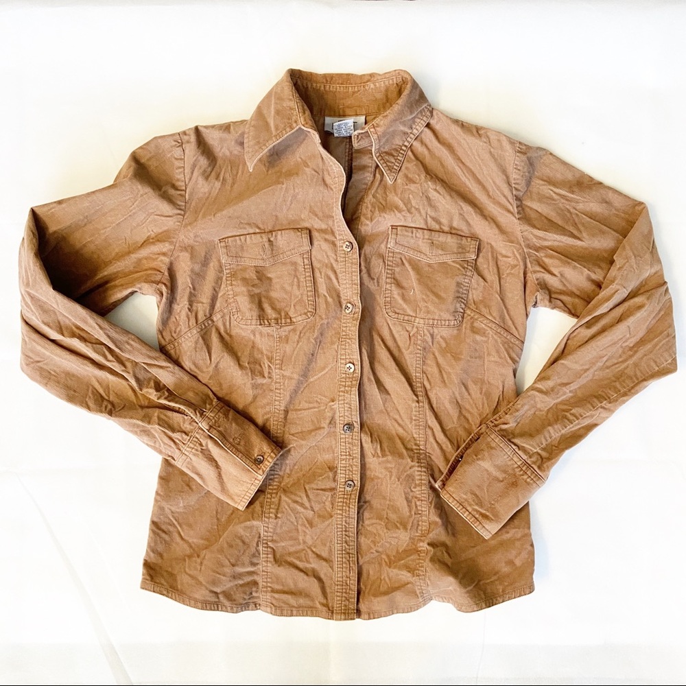 Ann Taylor Loft Corduroy Button Down Shirt